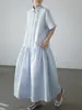 Vestido Chemise Retro Tridimensional Kaneko Estilo Japonês para Mulheres, Vestido Longo Solto e Emagrecedor, Vestido Longo Simples e Elegante