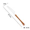 Amazon Transfronterizo Acero Inoxidable Imitación Mango de Madera Cuchillo Pequeño de Cintura de Hombre, Tenedor y Cuchara Juego de Vajilla Occidental de Cuatro Piezas para Boda