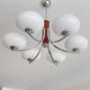 Candelabro de Salón de Madera Maciza Bauhaus Francés Vintage, Estilo Crema Nórdico Retro Comedor Dormitorio Lámpara de Estudio, Lámpara Zhongshan