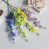 Flor Artificial de Campana de 2 Ramas Flor de Campana Campanilla Lirio del Valle Violeta Trompeta Flor Colgante para Techo de Salón de Bodas
