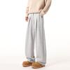 Pantalones Casuales Machete Retro Americano para Hombre Invierno Nuevo Suelto Cálido Moderno Marca Yumi Guapo Joven Pierna Recta Pierna Ancha