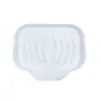 Plato para jabón de silicona de venta caliente, bandeja para fregadero con drenaje, antideslizante, diseño simple, abertura de drenaje grande, antideslizante