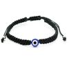 Pulsera Sencilla Ojo del Diablo Europea y Americana Joyería Ojo Turco Azul Pulsera Tejida con Cuerda de Nylon Ajustable