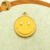 Cara sonriente pequeña Accesorios de joyería coreana DIY Colgante de cuerda de mano redonda para colgar solo Colgante de cuerda de cabeza redonda linda de dibujos animados amarillo