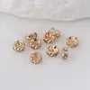 Contas Espaçadoras Coloridas com Cravação de Diamantes 4-10mm, Contas em Formato de Roda, Acessórios para Joias DIY, Contas de Anel de Diamante Feitas à Mão, Contas Espaçadoras, Contas de Roda