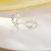 Pendientes de Plata Chapada en Oro y Plata con Diseño Irregular Martillado Europeos y Americanos Pendientes de Moda Tendencia de Nicho Pendientes de Moda