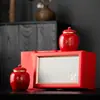 Nueva caja de regalo vacía para empaque de té en maceta de cerámica, caja de regalo vacía para té negro, té verde, latas universales individuales y dobles, caja de regalo con pintura de alta calidad, caja vacía