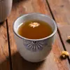 Caneca de Cerâmica Estilo Japonês Transfronteiriça Hotel Restaurante Caneca de Chá Criativa Listrada Pintada à Mão Caneca para Sushi Caneca de Água Comercial
