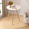 Mesa de centro redonda pequeña, mesa auxiliar sencilla para sala de estar, sofá, dormitorio, mesita de noche, mesa de balcón pequeña y sencilla y creativa.