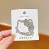 Pinza para el Cabello Hueca con Pedrería y Gato Kt, Nuevo Estilo 2026, Accesorio para el Cabello Exquisito de Gama Alta, Pinza Lateral, Pinza para Flequillo, Pinza de Cocodrilo