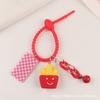 Nuevo lindo llavero colgante de coche de hamburguesa y papas fritas, accesorio creativo de dibujos animados de comida de resina, accesorios para set de auriculares