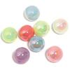 Cuentas redondas grandes de acrílico de 25 mm con baño de color gelatina, cuentas de agujero recto para llavero de cadena de teléfono móvil, cuentas sueltas