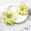 Estilo Sencillo Dahlia con Núcleo de Lana DIY Tela de Seda Flor Artificial Pasador Material Flor de Boda para Pared Arreglo Accesorios de Fotografía