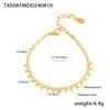 Amazon Ins Style Round Bead Spacer Diamond Tassel Colar Nicho Pulseira Titânio Aço Banhado Ouro Verdadeiro 18k Novo terno