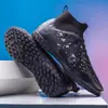 Chuteiras de Cano Alto Transfronteiriças para Meninos e Meninas, Travas Tf para Adultos, Sapatos Esportivos Profissionais Respiráveis Antiderrapantes com Travas Longas