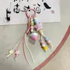 Pingente de Morango de Cerâmica Jingdezhen, Chaveiro Estilo Ins, Uso Duplo para Bolsas, Item Popular de Feira Noturna, Fornecimento Direto do Fabricante