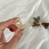 Corea del Sur elegante mini lindo gelatina verde tamaño pequeño pinza de tiburón agarre en ambos lados cabeza de princesa cabello roto flequillo clip