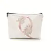 Bolsa de Almacenamiento con Cremallera Transfronteriza de Amazon Bolsa de Lino Bolsa de Almacenamiento para Artículos de Tocador Estuche para Lápices de Estudiante Bolso Cosmético Multifuncional para Mujer