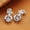 Pendientes móviles de celebridad de internet, pendientes de corona de plata de ley 925, pendientes largos elegantes para mujer, regalo de San Valentín para novia