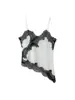 Ropa Europea y Americana Transfronteriza Otoño 2025 Nuevo Estilo Puro Lustre Encaje Sexy Camisola Interior Top para Mujeres