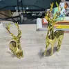 Novos enfeites de veado banhados a ouro transfronteiriços, direto do fabricante, decorações de mesa sopradas, enfeites criativos para mesa de escritório