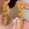 Conjunto de Brincos Agulha Prata com Pingente Flor de Diamante 2025 Luxo Acessível Brincos Elegantes Moda de Nicho Brincos de Alta Qualidade para Mulheres Atacado