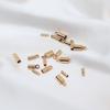 Cuerda de cuero envuelta en oro de 14 quilates cierre colgante accesorios de joyería caseros para hacer tú mismo hebilla de peso carcasa cadena de hueso de serpiente hebilla chapada en oro