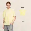 Camiseta Masculina Estilo Fino Bk Pintada à Mão 160g Algodão Puro Gradiente Verão Estilo Americano Pintada Solta Gola Redonda Manga Curta