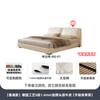 Cama de Cuero Ji y Orejas de Elefante Simple Moderna Caja Alta de Almacenamiento con Cajón Cama para Apartamento Pequeño Almacenamiento de Mesita de Noche Cama Principal