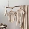 Ropa de Bebé Verano 2026 0-3 Meses Mameluco Mono de Bebé Color Avena Clase A Body de Algodón para Bebé