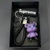 Novo Chaveiro Mecânico de Urso Pingente de Carro Desenho Animado da Moda Decoração Criativa para Bolsa de Casal Chaveiro de Silicone