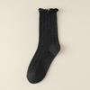 Calcetines para Mujer en Otoño Desodorantes Algodón Puro Calcetines de Media Pantorrilla Doble Aguja Hongos Calcetas JK Anti-Pilling Transpirables Calcetines para Mujer Calcetines de Felpa