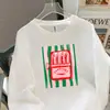 Camiseta de verano nueva para mujer, de cuello redondo, manga larga, a rayas con estampado de patrón de pescado salado, comercio exterior transfronterizo europeo y americano