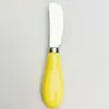 Cuchillo para Mantequilla, Rascador de Queso, Cuchillo para Crema de Acero Inoxidable 304 con Mango de Cerámica, Color Caramelo