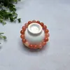 Pulsera de Joyería de Seda Dorada de Xinjiang al por mayor Pulsera de Piedra Aventurina Roja Dulce con Cuentas Redondas para Mujeres Suministro para Transmisiones en Vivo Dropshipping