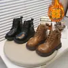 Botines Martin para niña, estilo británico, nueva colección de invierno 2026, botines con forro de felpa estilo coreano, botines cortos casuales y de moda para niño