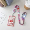 Portatarjetas Transparente Cuerda Larga Retráctil Serie C Conejo Jazmín Lindo y Compacto Estilo Ins Cubierta Protectora para Tarjeta de Campus Tarjeta de Comida