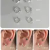 Pendientes Mobius de Doble Capa con Pasador de Plata 925, Diseño de Nicho, Estilo Minimalista de Alta Gama, Lujo Ligero, Pendientes de Aro Lisos Versátiles, Nuevos