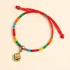 Pulseira de Corda Colorida do Festival do Barco Dragão Corda Vermelha Tecida à Mão Infantil Bebê Pequeno Zongzi Corda de Mão Presente de Lote Festival de Maio