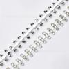 Corrente de strass de vidro redondo de três fileiras, corrente de garra de soldagem, colar de roupas, bolsa de sapato decorativa, corrente de broca de vara, tomada de fábrica