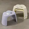 Banqueta pequena para casa, banqueta baixa espessa em formato de nuvem, empilhável, adequada para mesas de centro, banheiros, banqueta baixa plástica antiderrapante