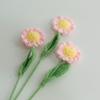 Regalo del Día de la Madre Flor hecha a mano Flor rosa Flor de lana Flor de ganchillo Ramo de flores de ganchillo tejido Flor artificial terminada individual