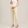 Pantalones de dormir de maternidad que no aprietan la barriga, nuevo modelo 2026 para mujeres petite, pantalones caseros de cintura alta talla grande para el embarazo, pantalones de maternidad finos de otoño