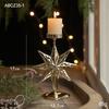 Nuevo Candelabro Navideño Ventana Adornos Dorados Hierro Decoraciones Navideñas Diseño Ambiente Bandeja para Velas Retro