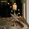 Nuevo Candelabro Navideño Ventana Adornos Dorados Hierro Decoraciones Navideñas Arreglo Ambiente Bandeja para Velas Retro