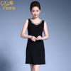 Chen Miaoyan, nuevo vestido de verano a la moda sin mangas, cuello redondo, bordado, talla grande, sin mangas, chaleco, falda, mujer, venta al por mayor