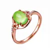 Anillo de cristal en polvo con diseño de signo de interrogación de temperamento Kaiwei anillo con incrustación de piedra de hibisco natural fabricantes lote mixto de primera generación