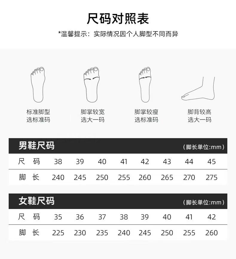 通用码数标表