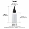 Frasco líquido de PE com bico pontiagudo em estoque, 10-200ml com escala, frasco dispensador, frasco para misturar corante líquido, frasco mini portátil