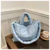 Bolsa Grande Acolchada de Algodón para Mujer 2024 Nueva Ligera Casual Especial Bolsa Nube Estilo Coreano Celebridad de Internet Gran Capacidad Bolso Cubo de Hombro Único